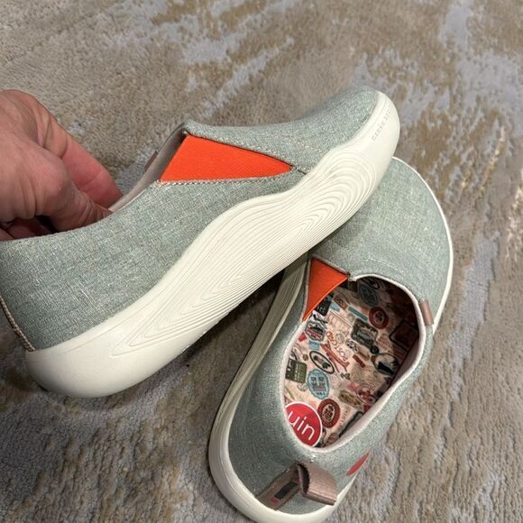 UIN Light Green Toledo X Women comfy light sneakers size 6 NWOT - Picture 6 of 11